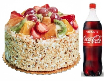4-6 Kişilik Pratik İkram Menüsü - Meyveli Pasta ve Kola